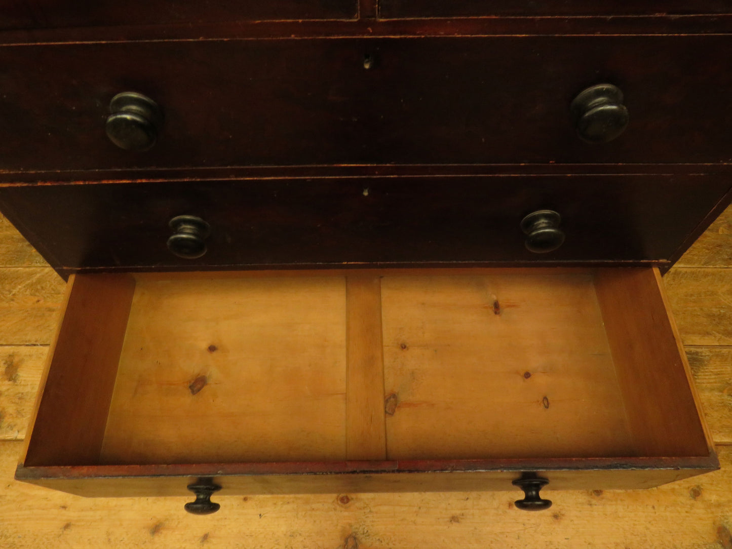 Antique Stained Pine Chest of Drawers