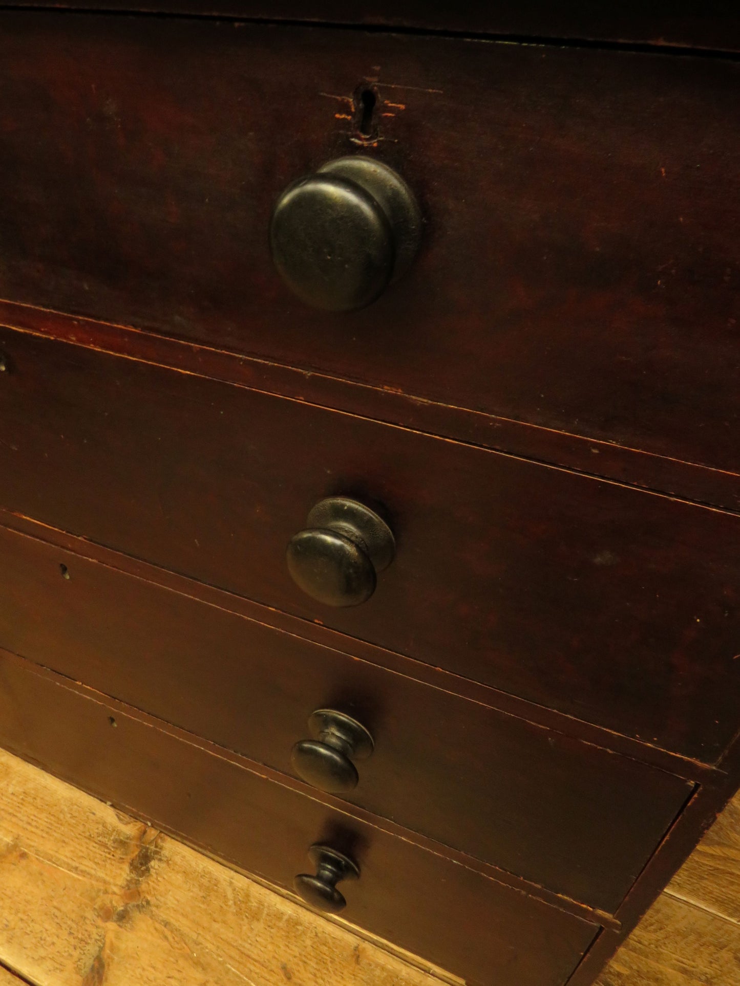 Antique Stained Pine Chest of Drawers