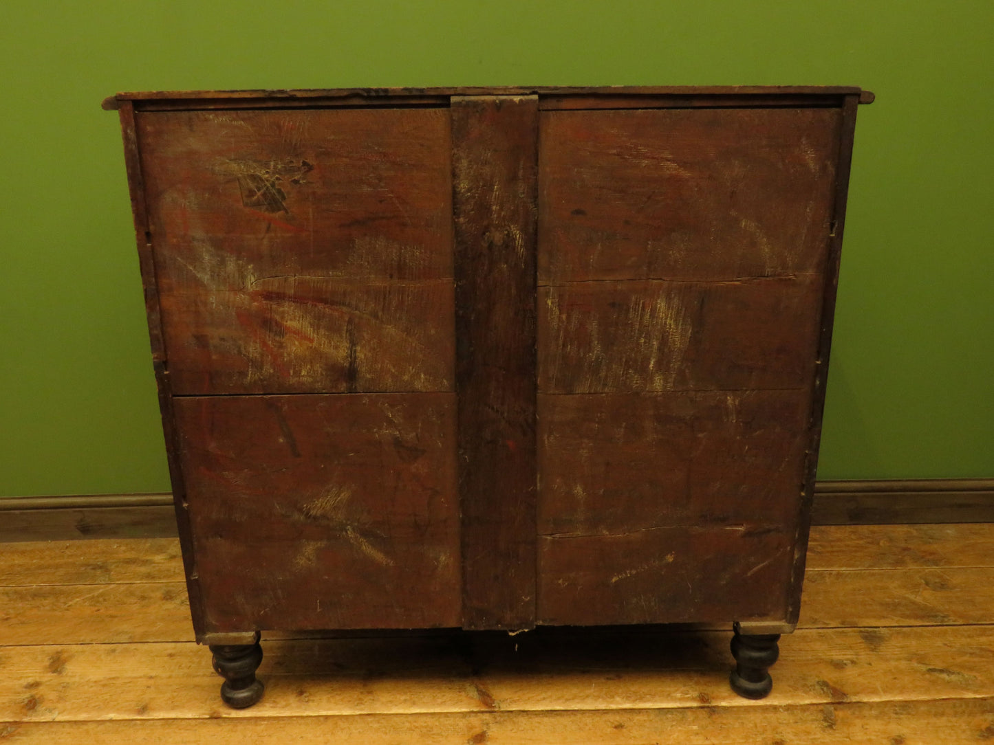 Antique Stained Pine Chest of Drawers