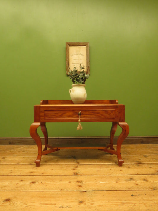 Luggage stand side table with lockable drawer