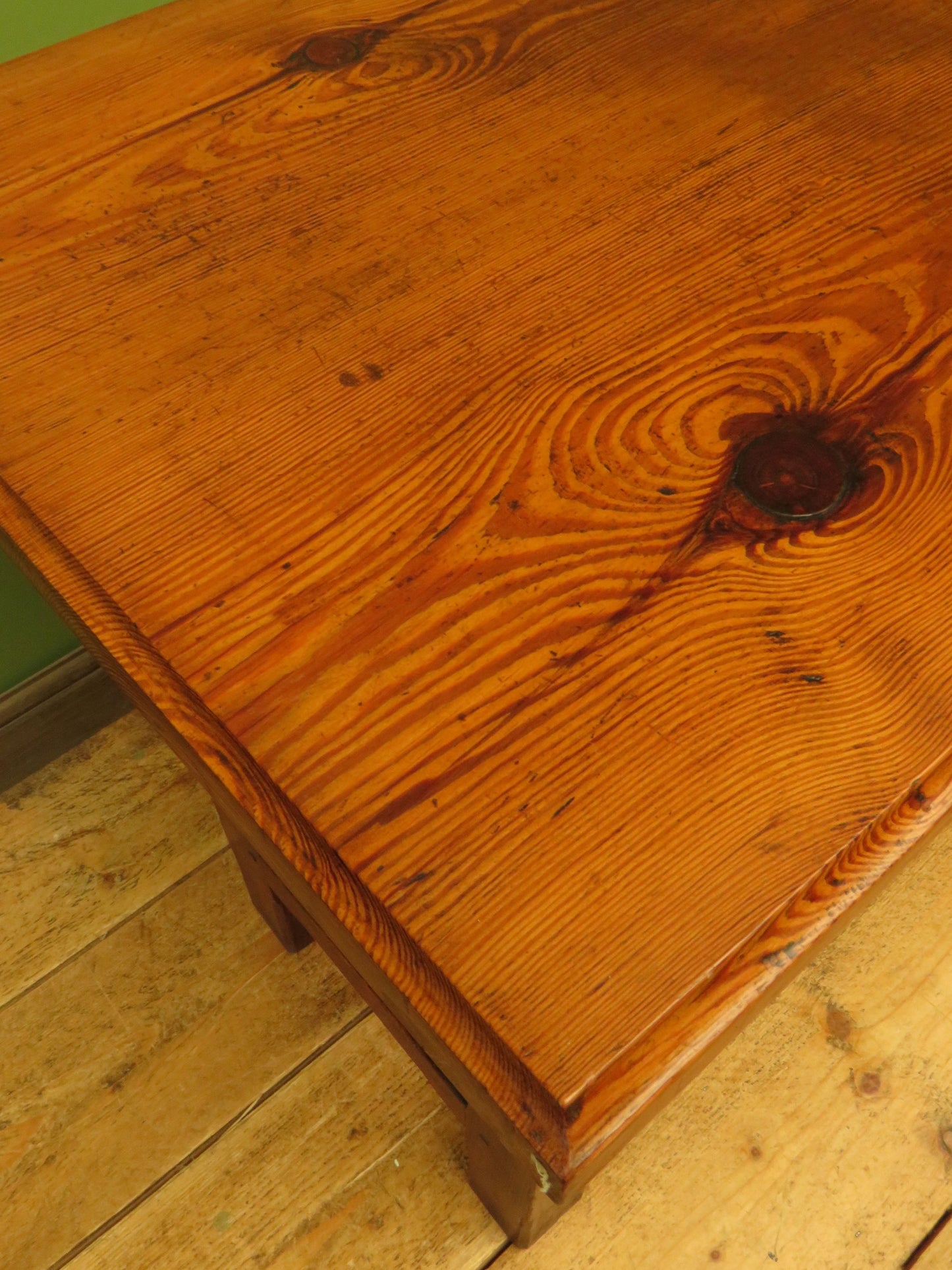 Arts & Crafts Ecclesiastical pine table from Lympstone Methodist Church