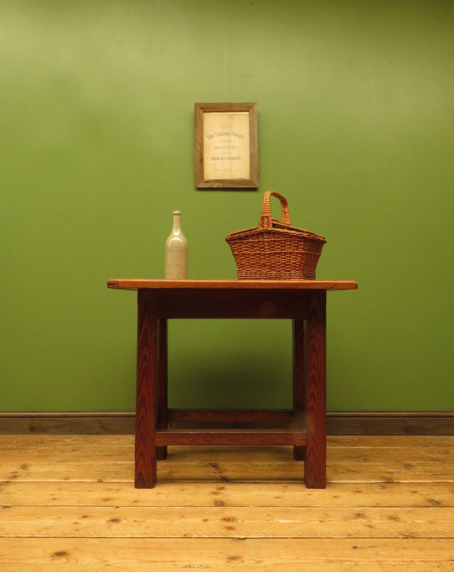 Arts & Crafts Ecclesiastical pine table from Lympstone Methodist Church