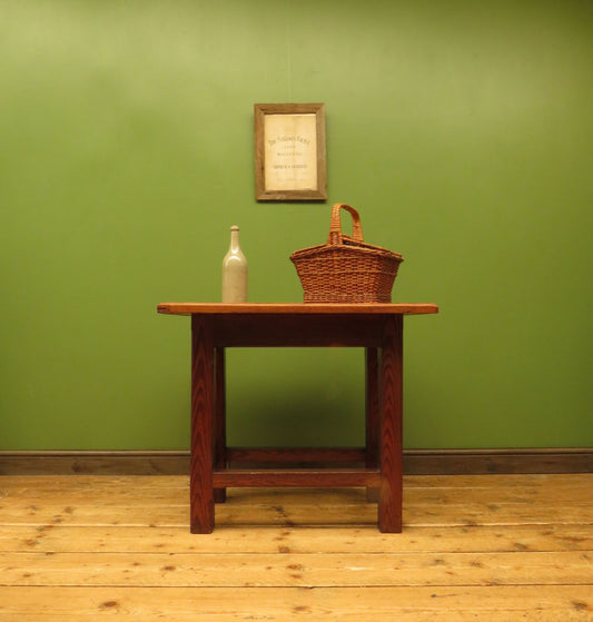 Arts & Crafts Ecclesiastical pine table from Lympstone Methodist Church