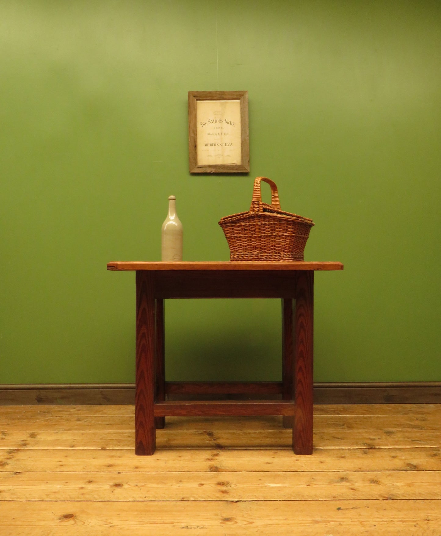 Arts & Crafts Ecclesiastical pine table from Lympstone Methodist Church