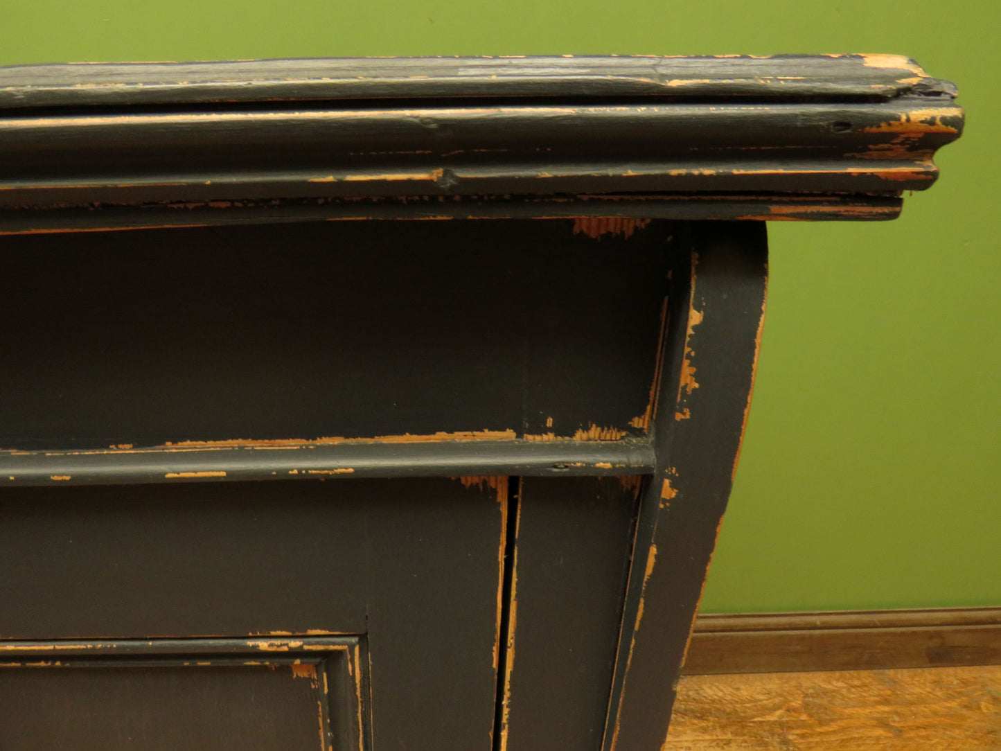 Small Black French Cupboard with Stencil decoration