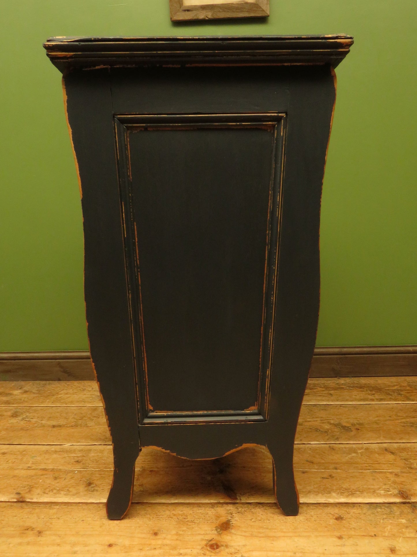 Small Black French Cupboard with Stencil decoration