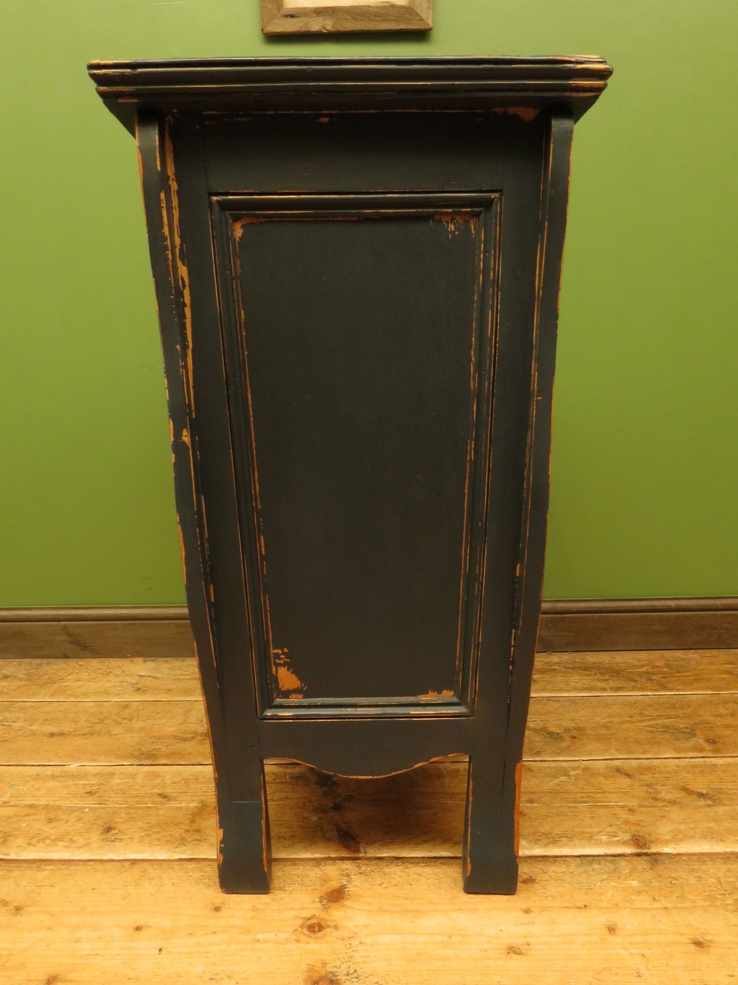 Small Black French Cupboard with Stencil decoration