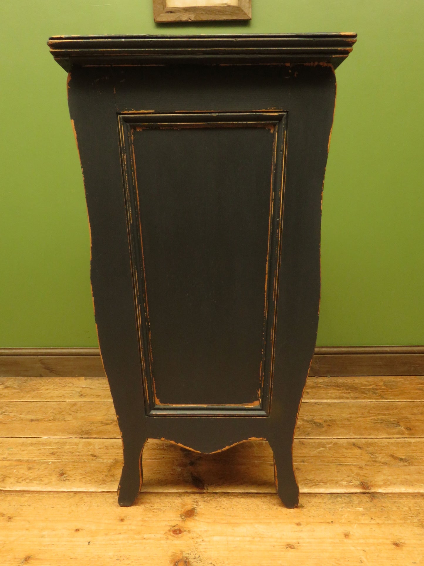 Small Black French Cupboard with Stencil decoration