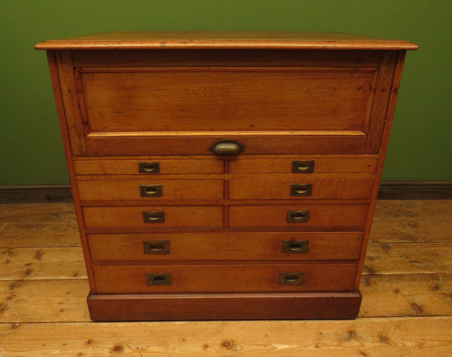 Antique Architects Plan Chest, Printers Bank of Drawers
