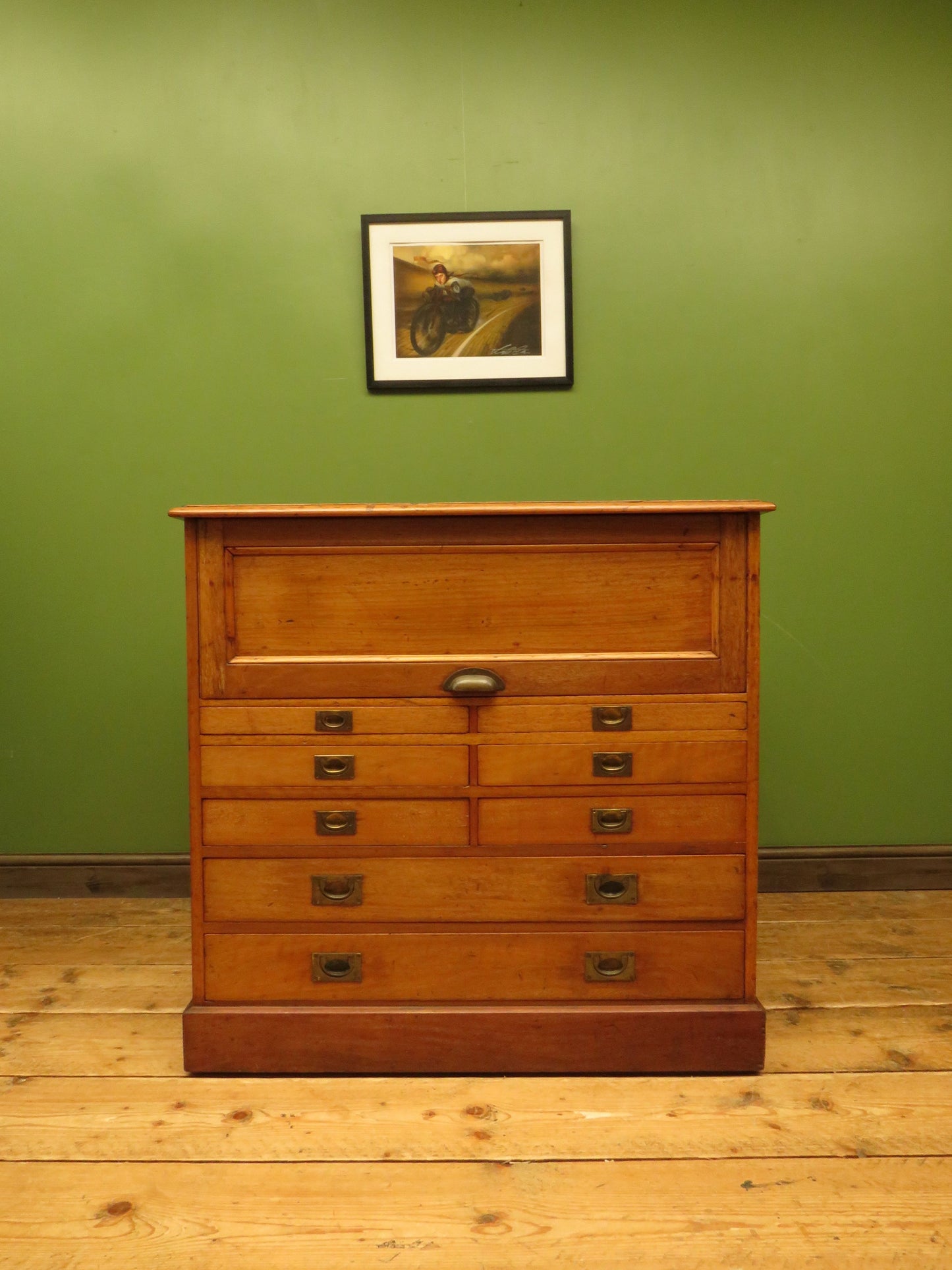 Antique Architects Plan Chest, Printers Bank of Drawers