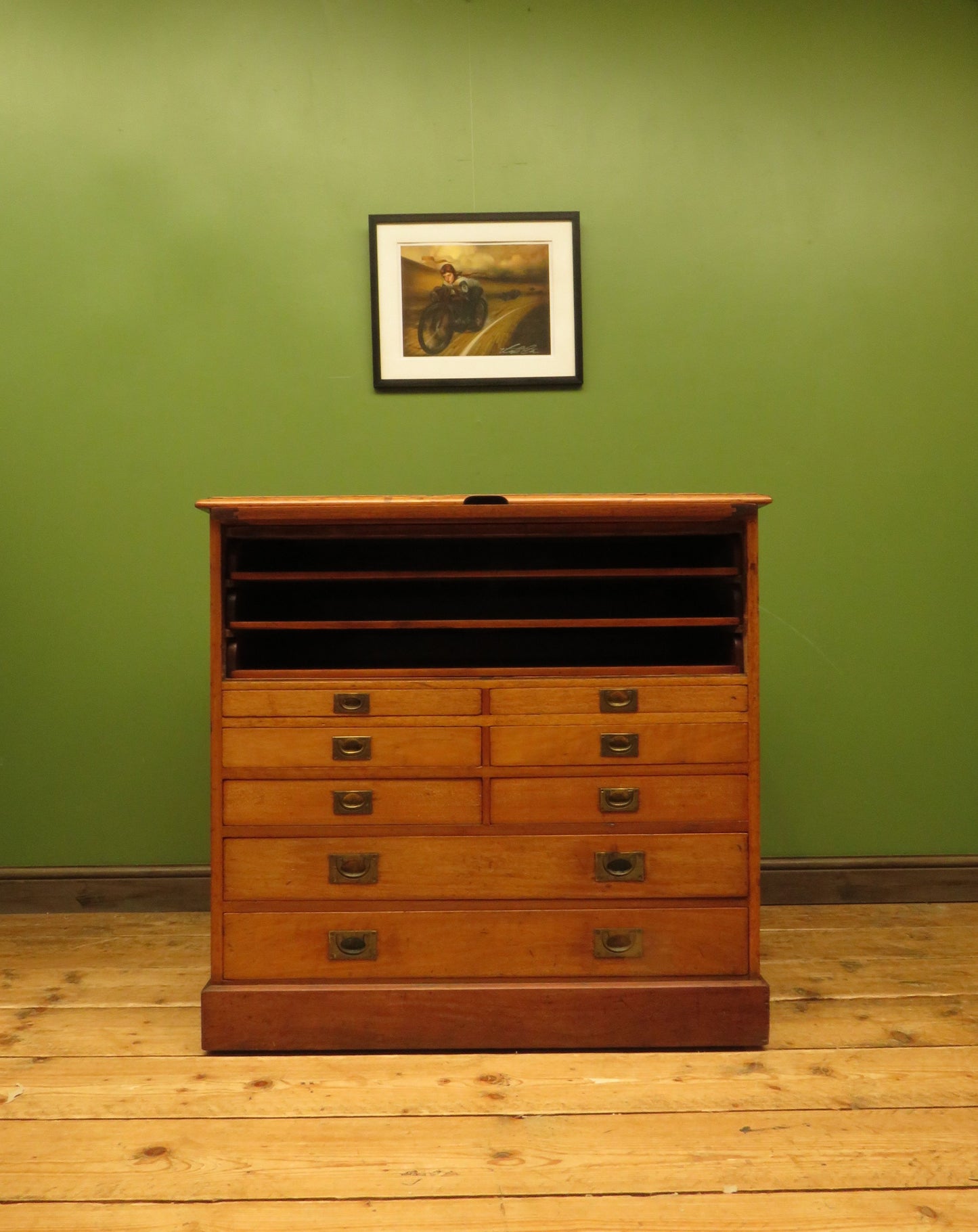 Antique Architects Plan Chest, Printers Bank of Drawers