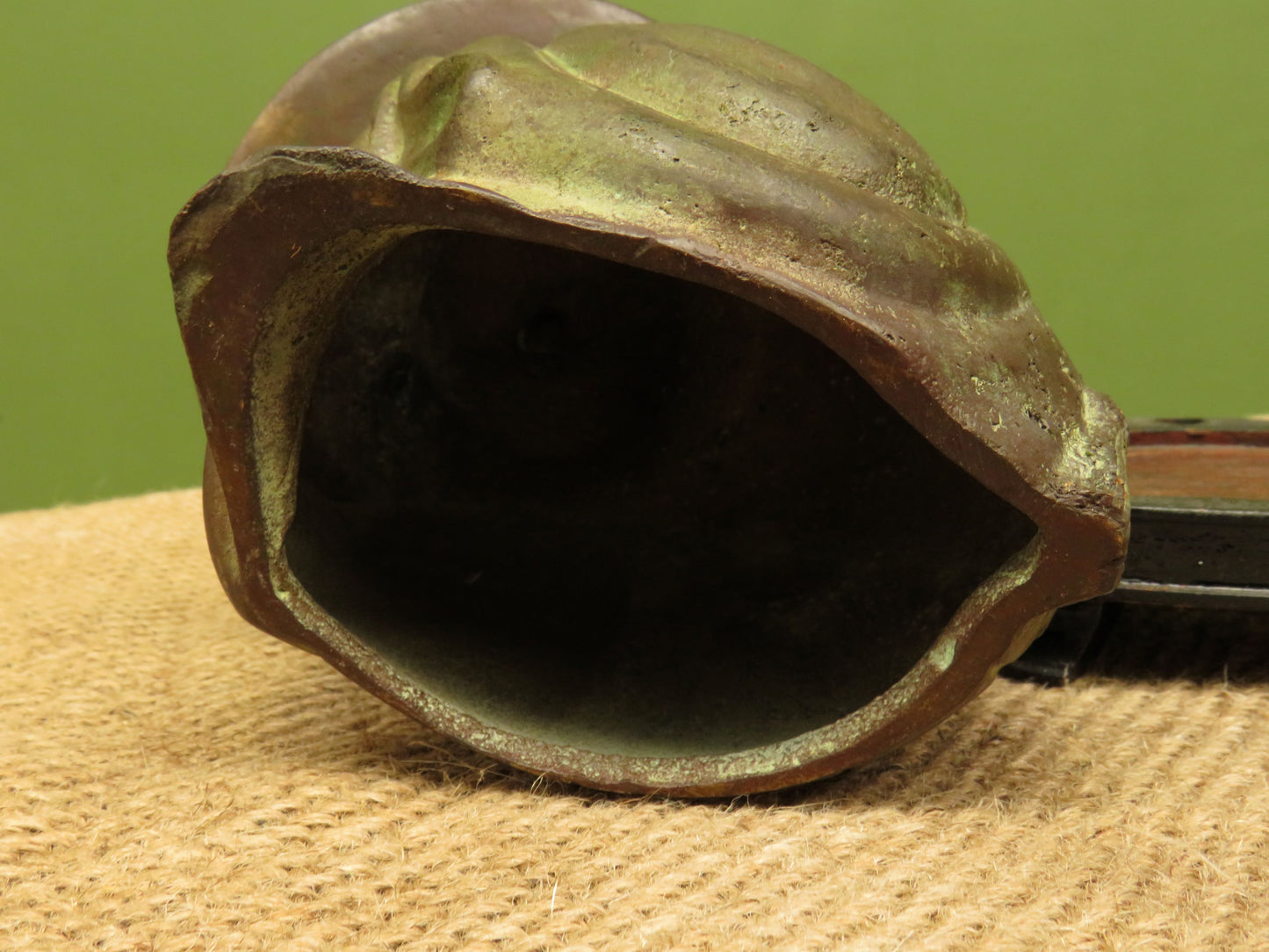 Old Oriental Bronze Seated Monk Figurine