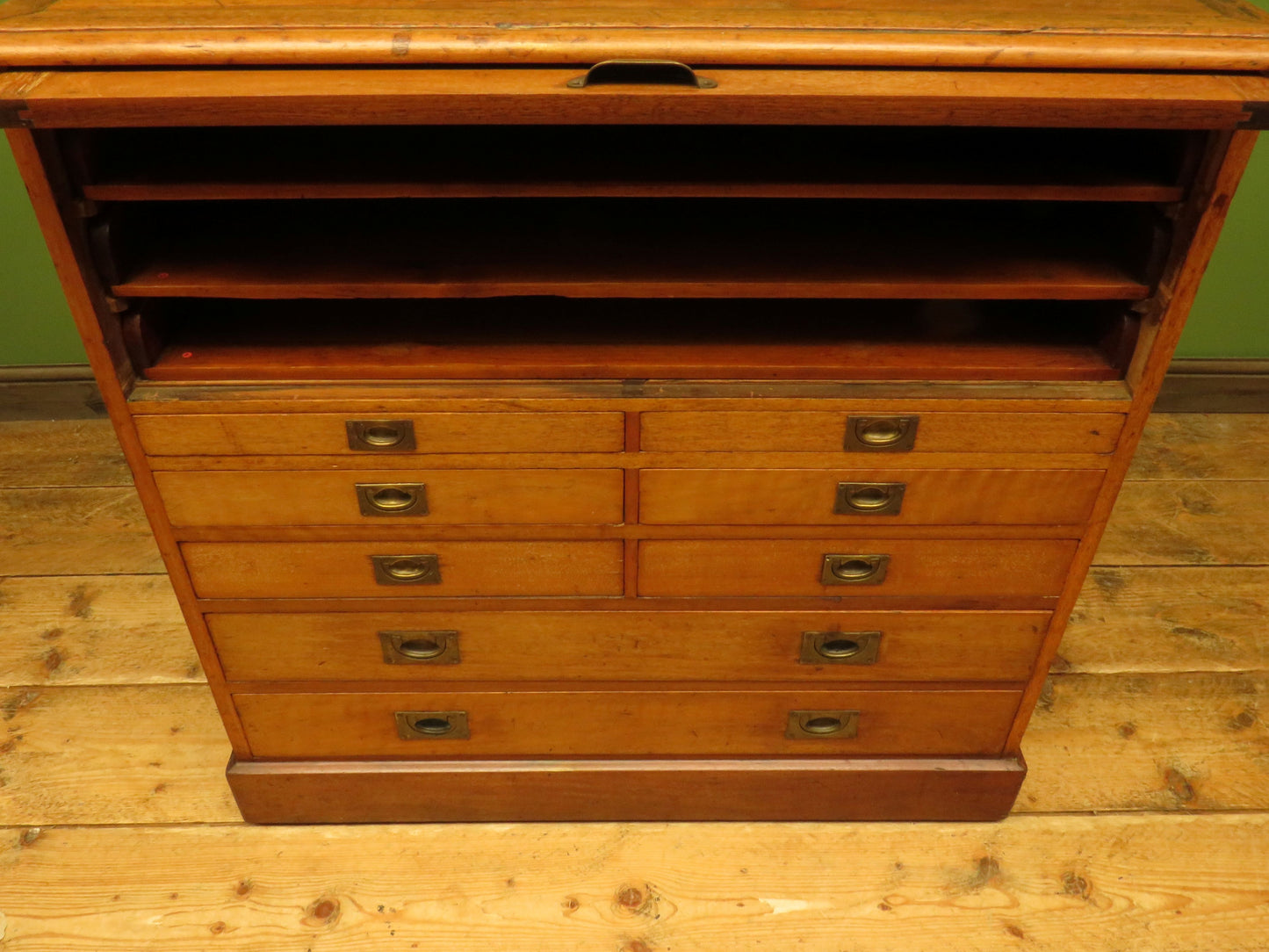 Antique Architects Plan Chest, Printers Bank of Drawers