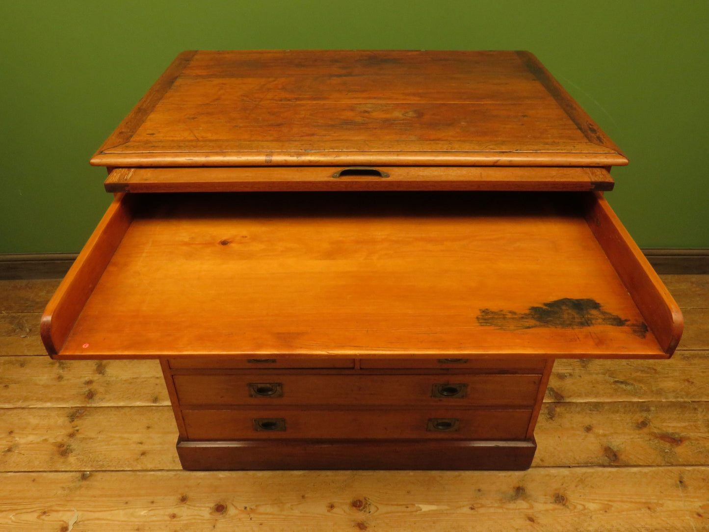 Antique Architects Plan Chest, Printers Bank of Drawers