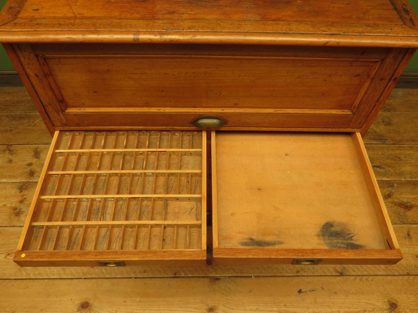 Antique Architects Plan Chest, Printers Bank of Drawers