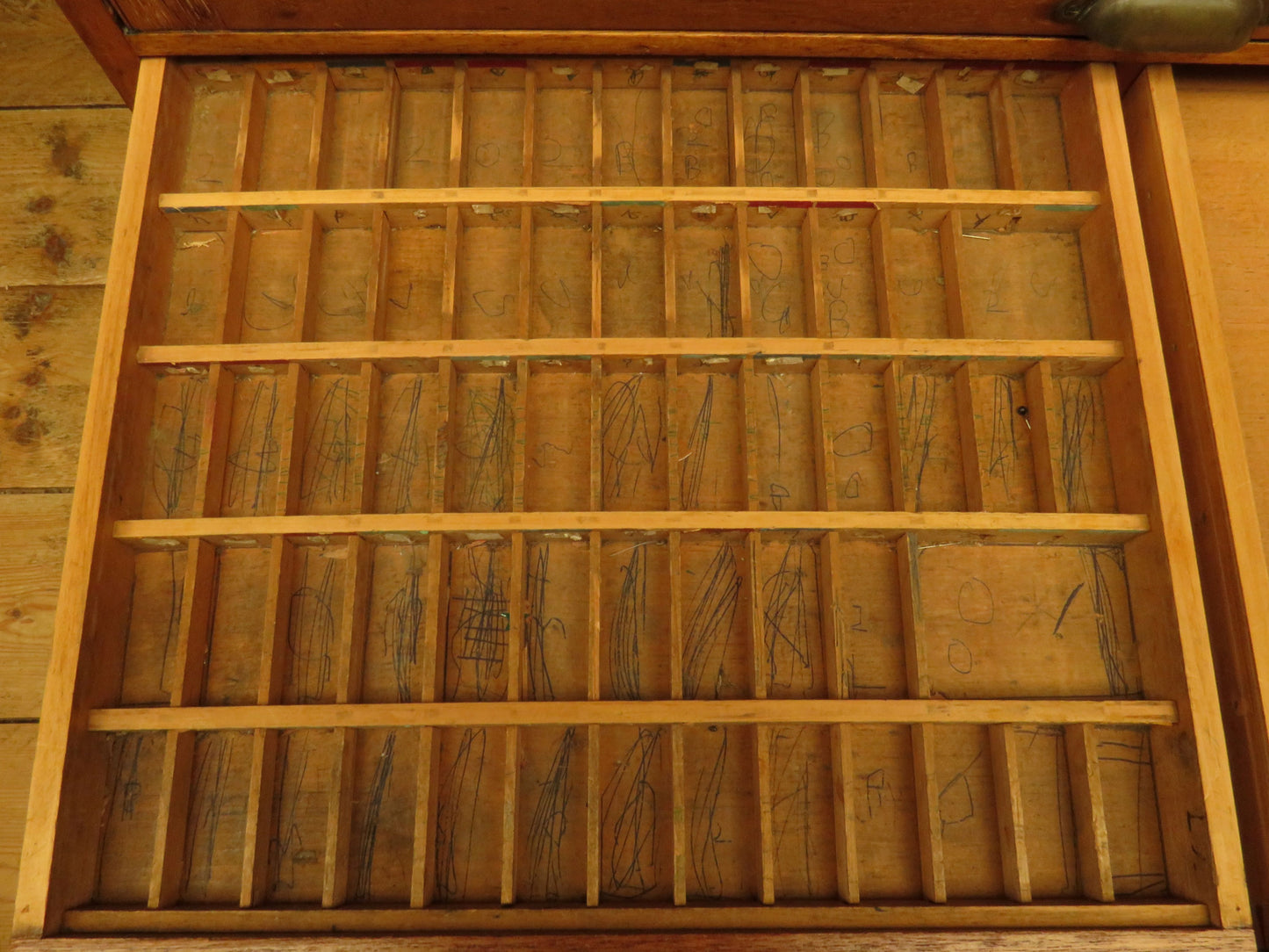 Antique Architects Plan Chest, Printers Bank of Drawers