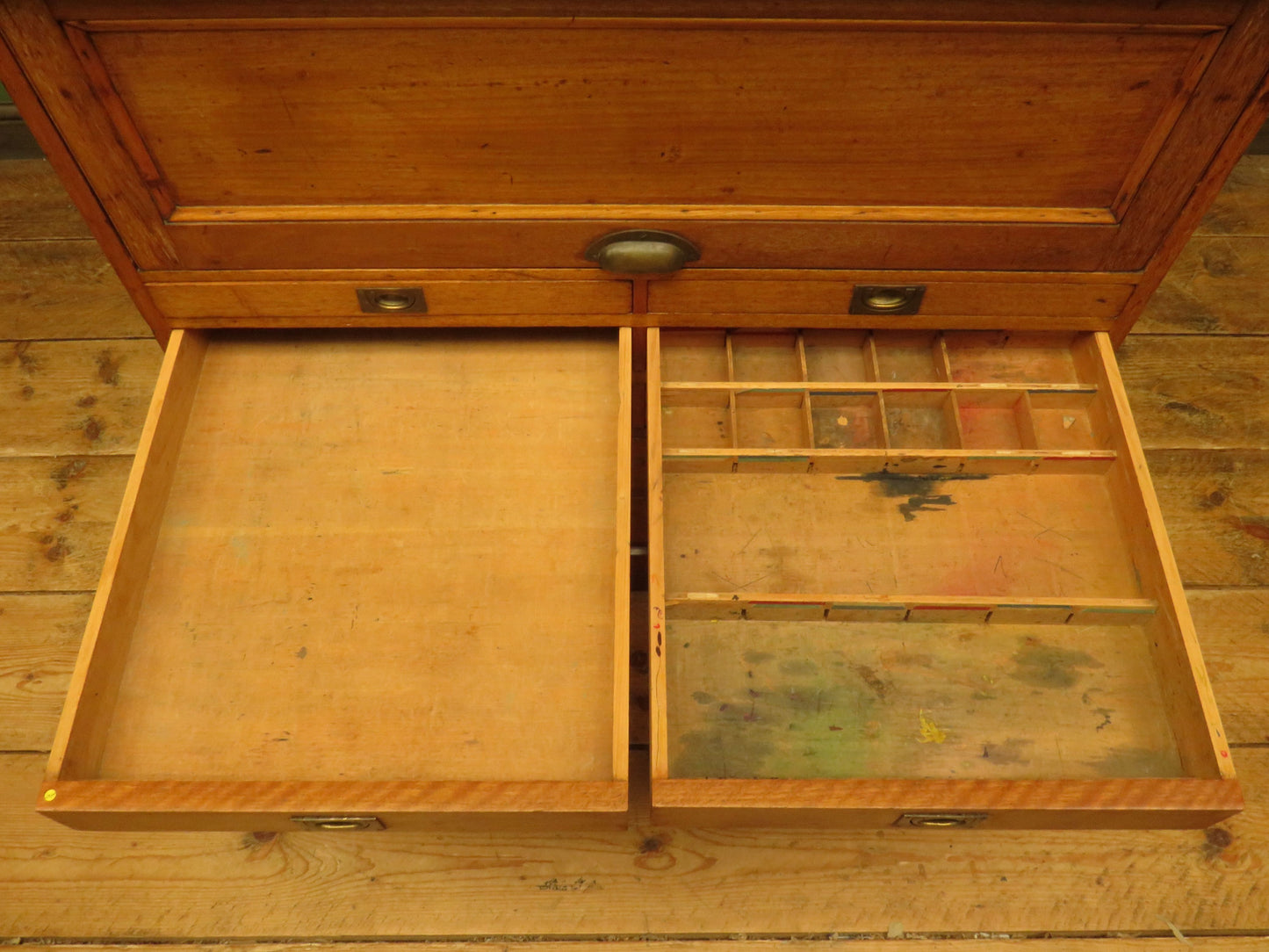 Antique Architects Plan Chest, Printers Bank of Drawers