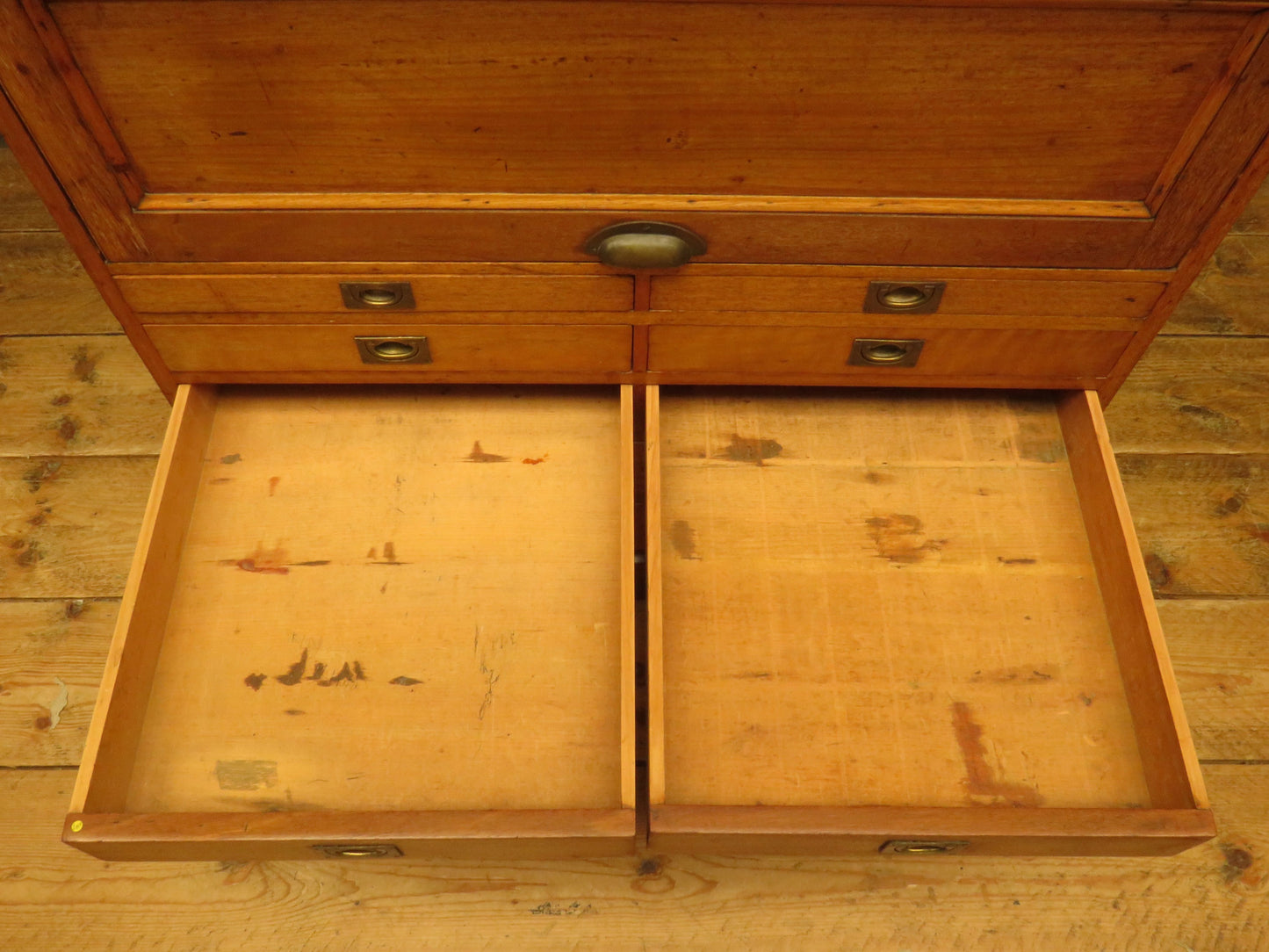 Antique Architects Plan Chest, Printers Bank of Drawers