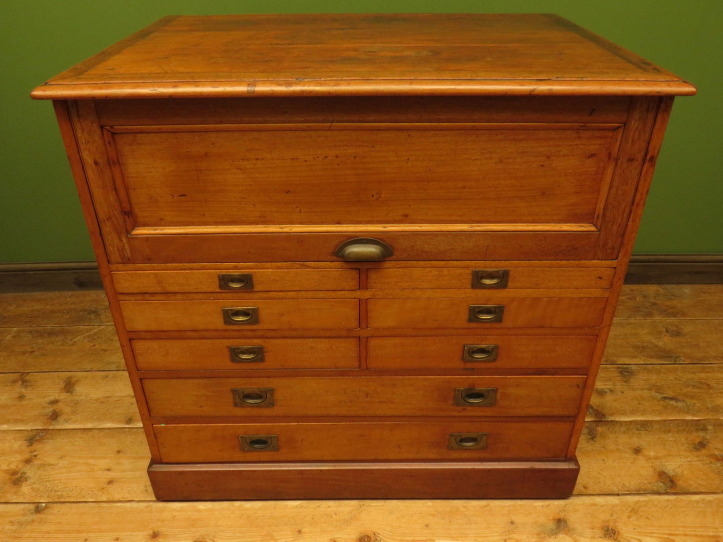 Antique Architects Plan Chest, Printers Bank of Drawers