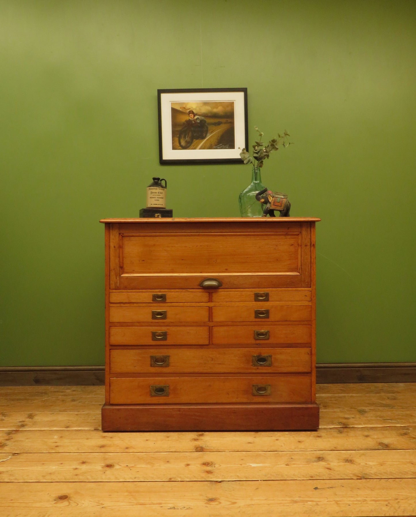 Antique Architects Plan Chest, Printers Bank of Drawers