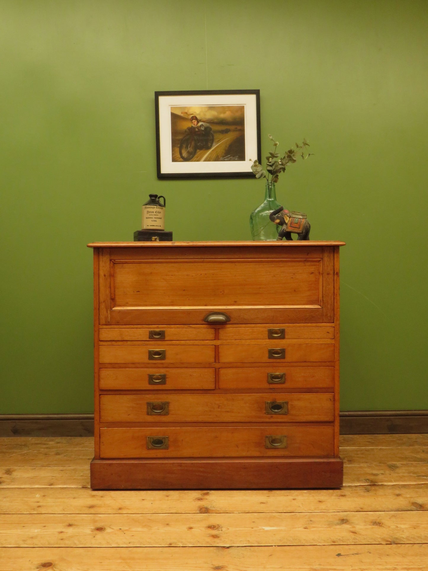 Antique Architects Plan Chest, Printers Bank of Drawers