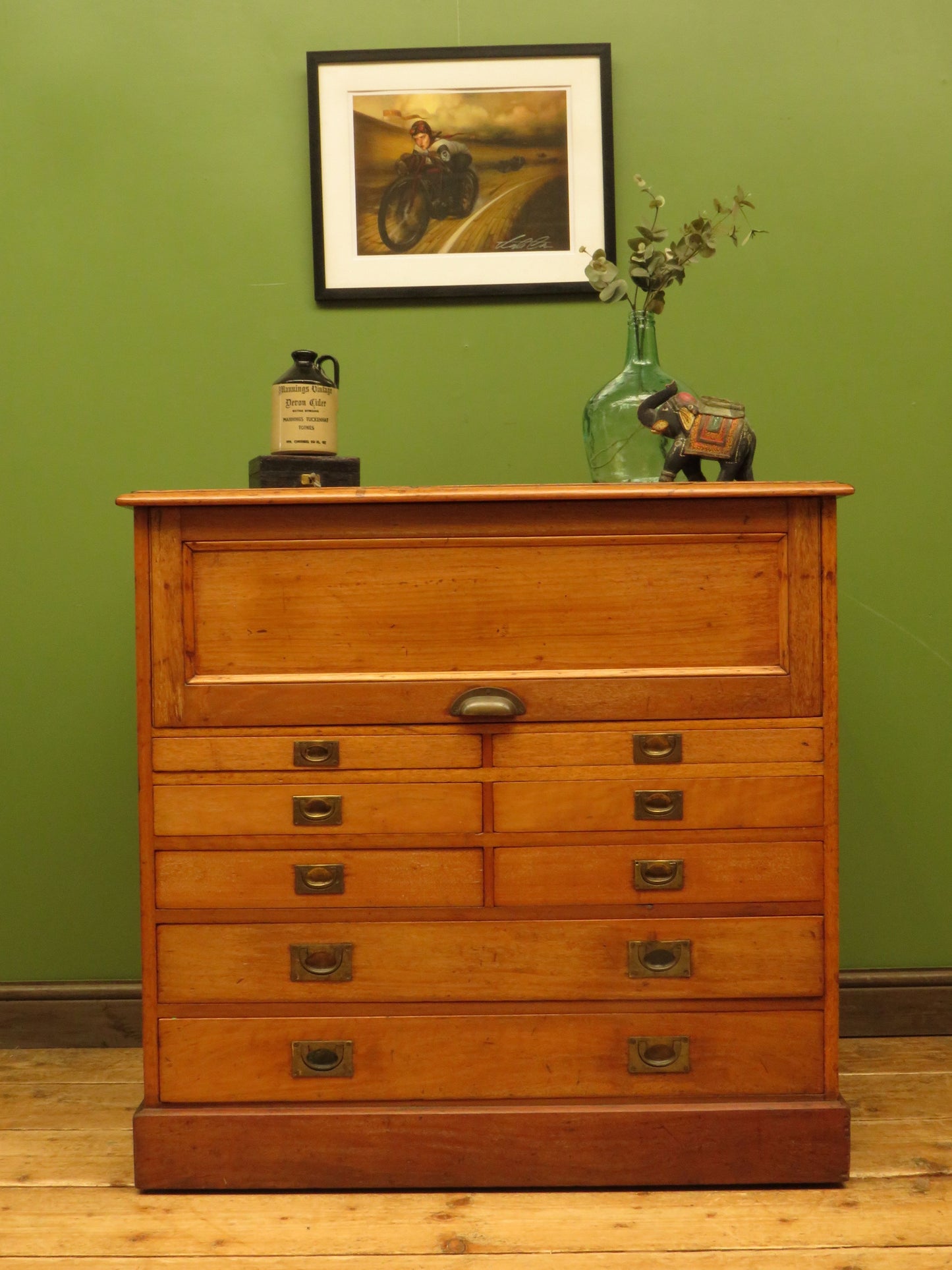 Antique Architects Plan Chest, Printers Bank of Drawers