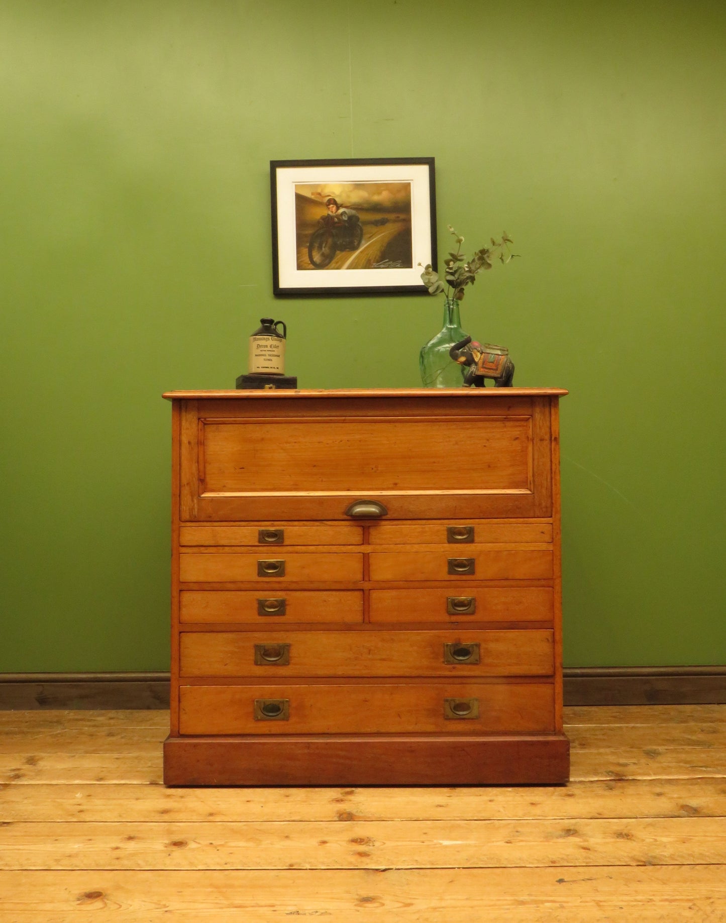 Antique Architects Plan Chest, Printers Bank of Drawers