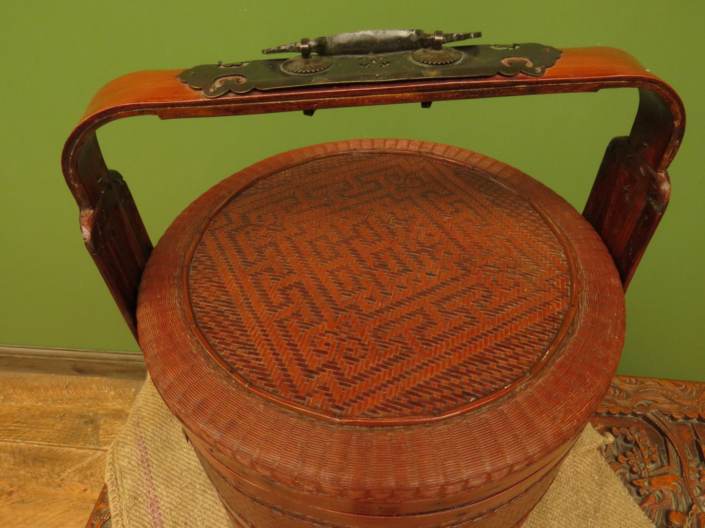 Large Chinese Wedding Basket with two tiers
