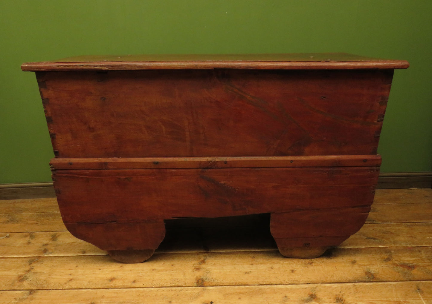 Large Antique Indonesian Marriage Dowry Chest on Wheels