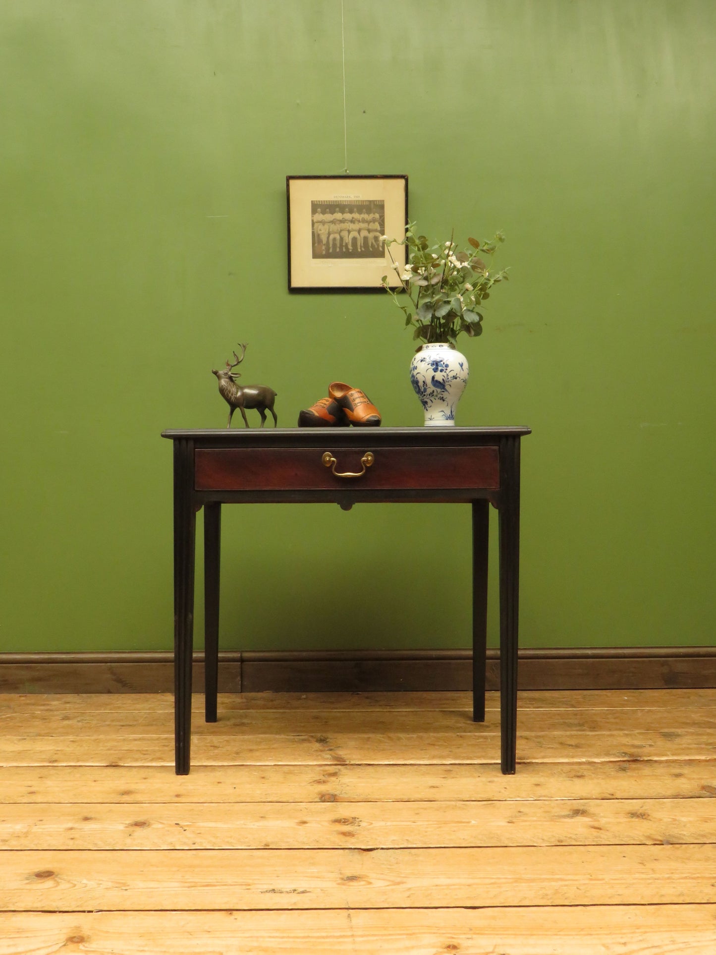 Black Side Table with Drawer