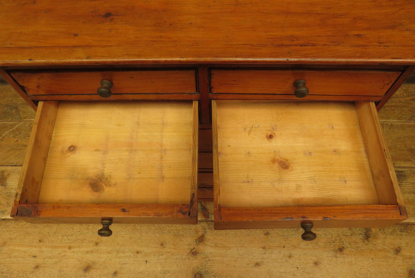 Vintage Pine Bank of Drawers, collectors chest