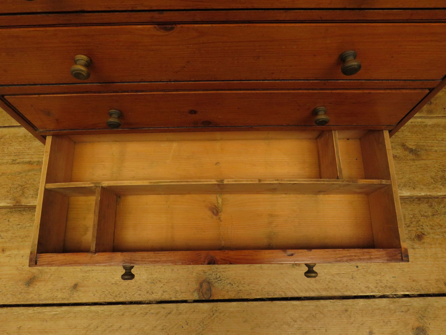 Vintage Pine Bank of Drawers, collectors chest