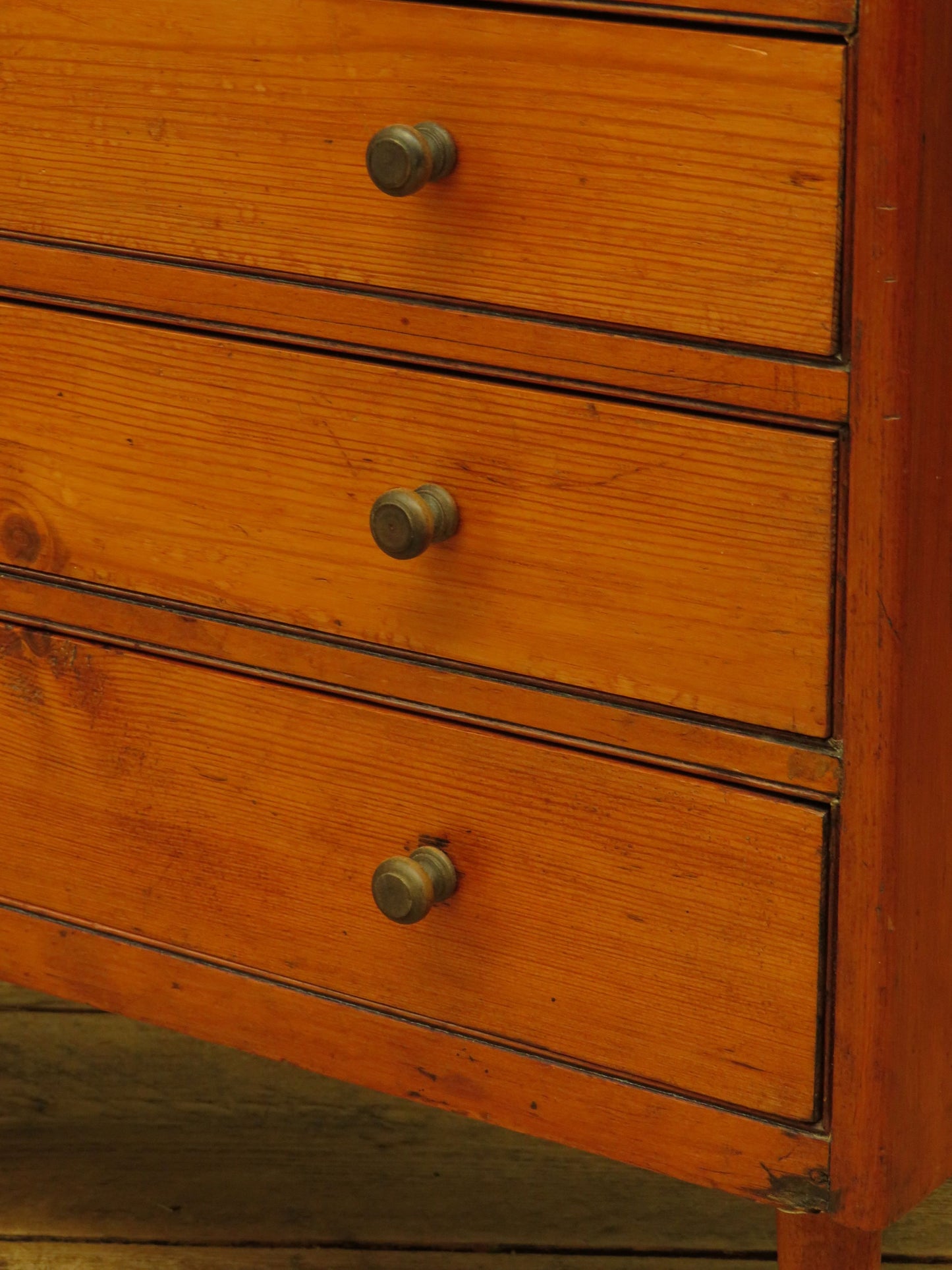 Vintage Pine Bank of Drawers, collectors chest