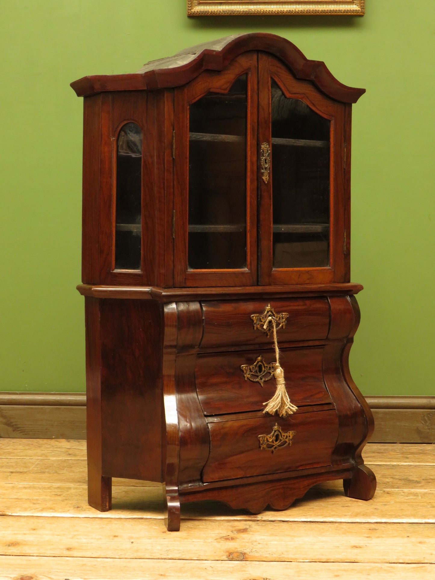 Miniature Dutch Kettle Base Bookcase Cabinet