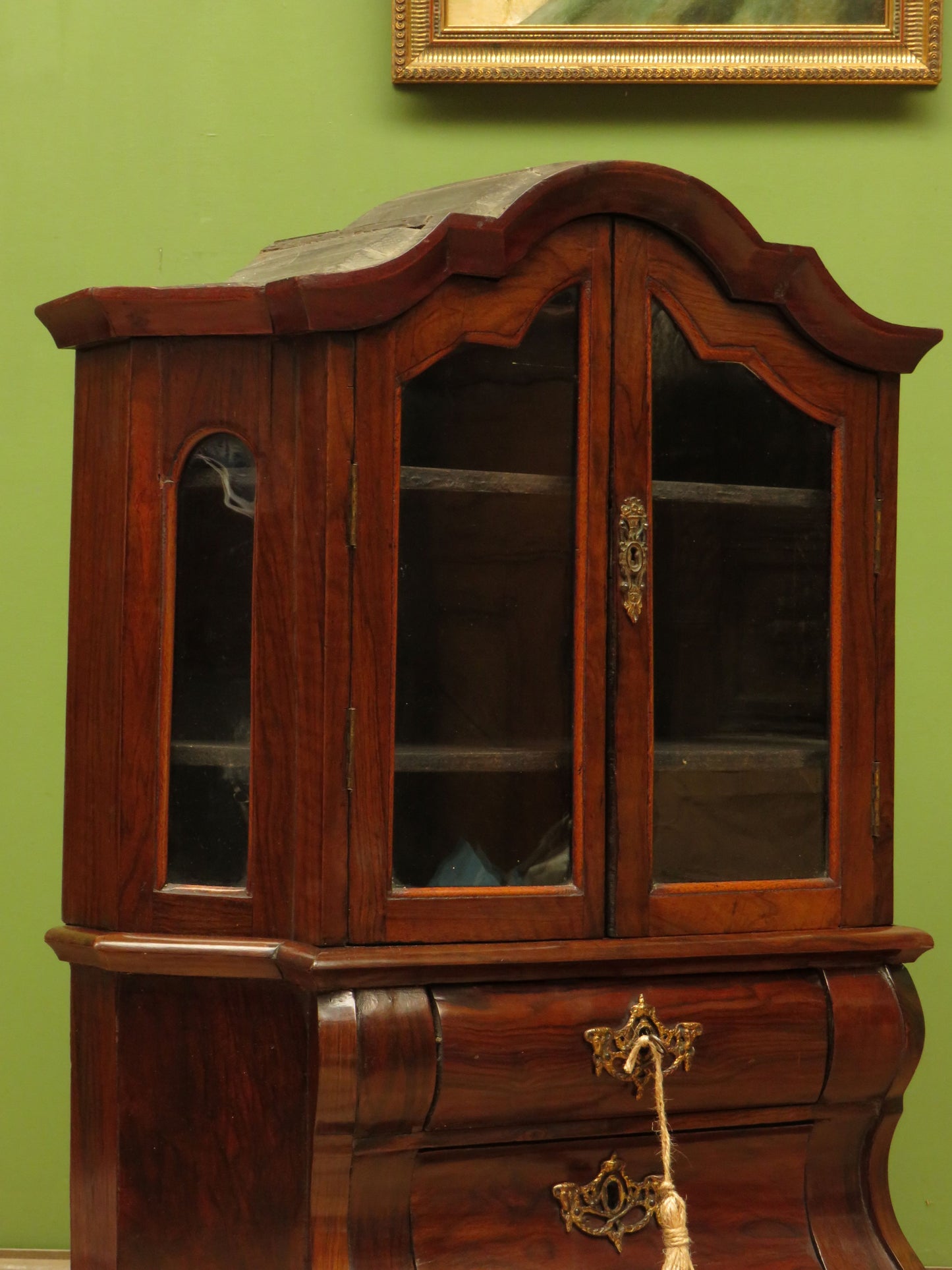 Miniature Dutch Kettle Base Bookcase Cabinet