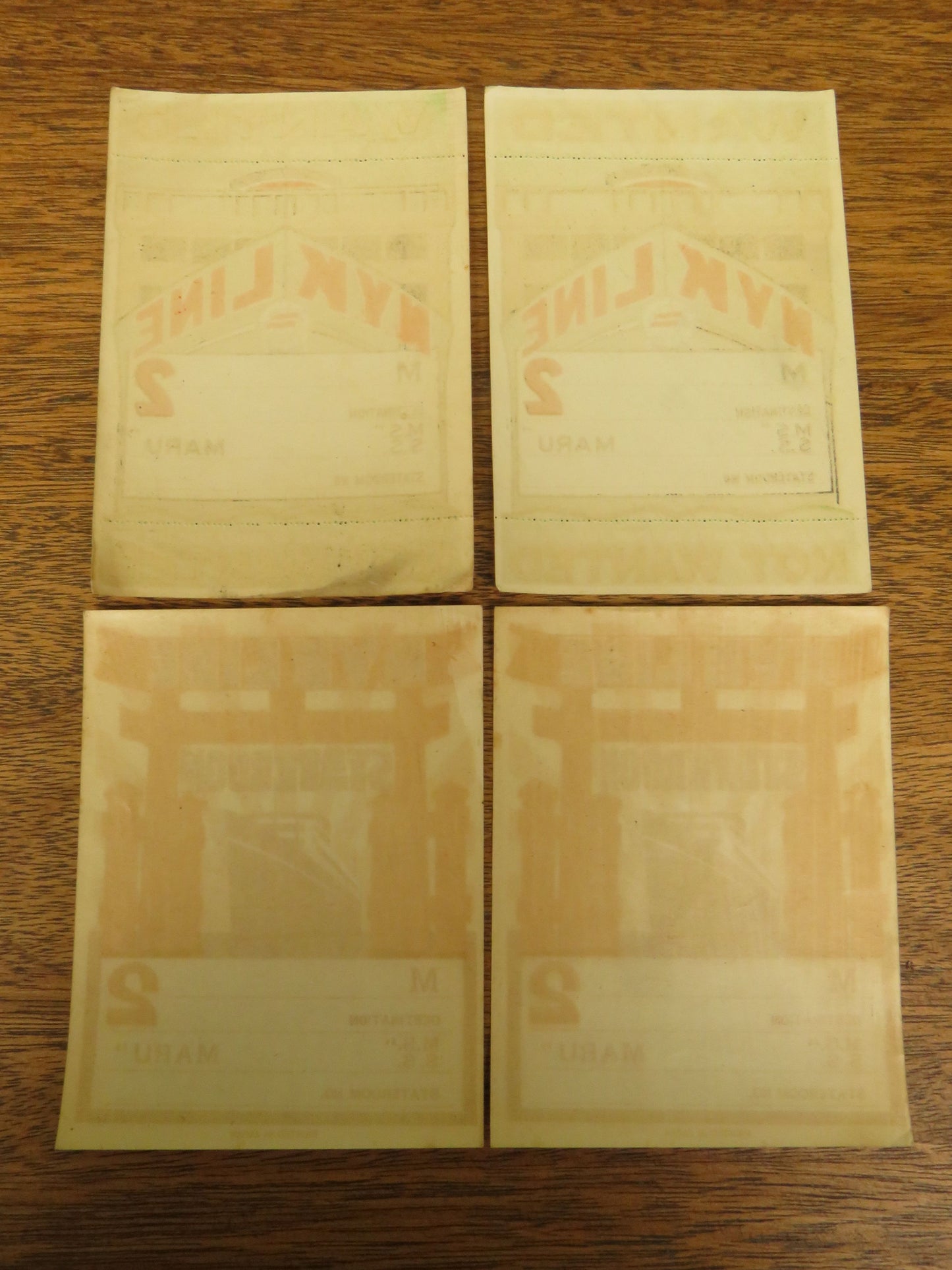Nippon Yusen Kabushiki Kaisha NYK Line 4 Genuine Vintage Unused Baggage Labels
