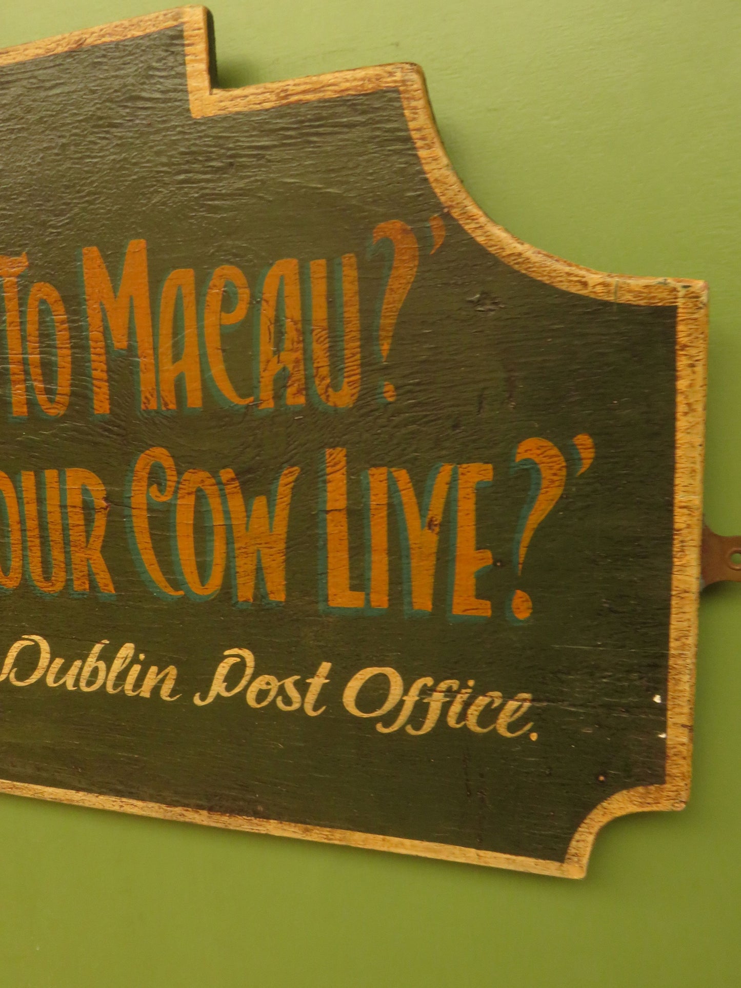 Humorous Irish Hand Painted Wooden Sign