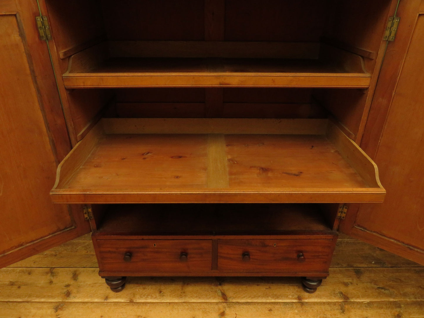 Antique Irish Linen Press Cupboard from Merrion Castle, Dublin