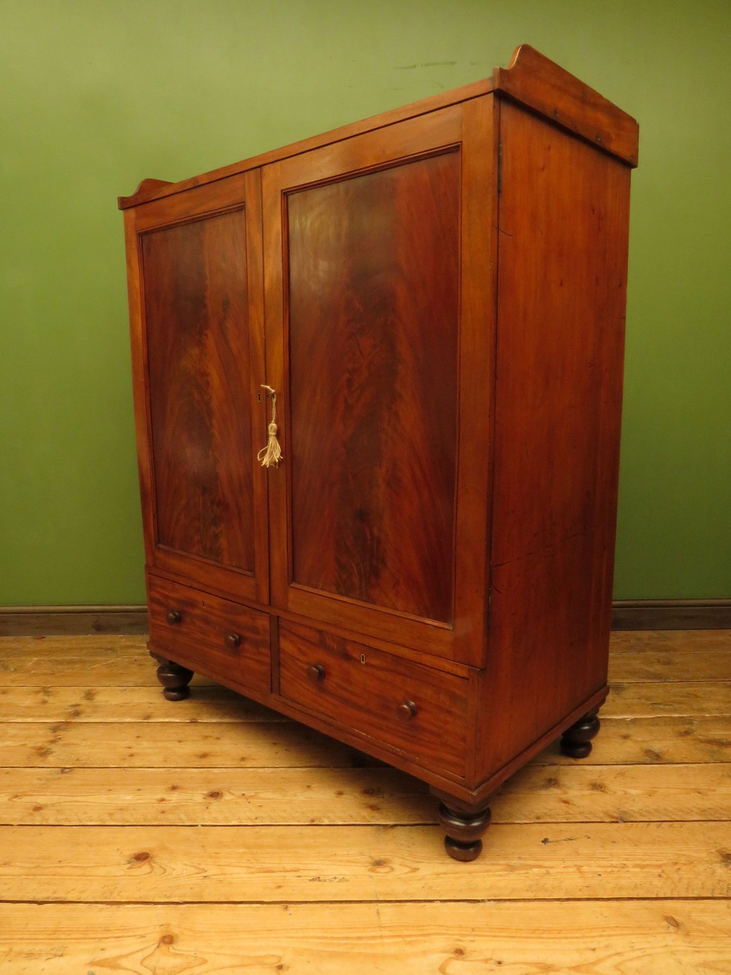 Antique Irish Linen Press Cupboard from Merrion Castle, Dublin