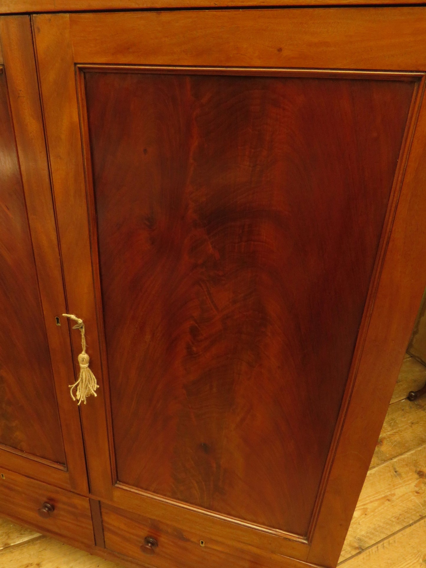 Antique Irish Linen Press Cupboard from Merrion Castle, Dublin