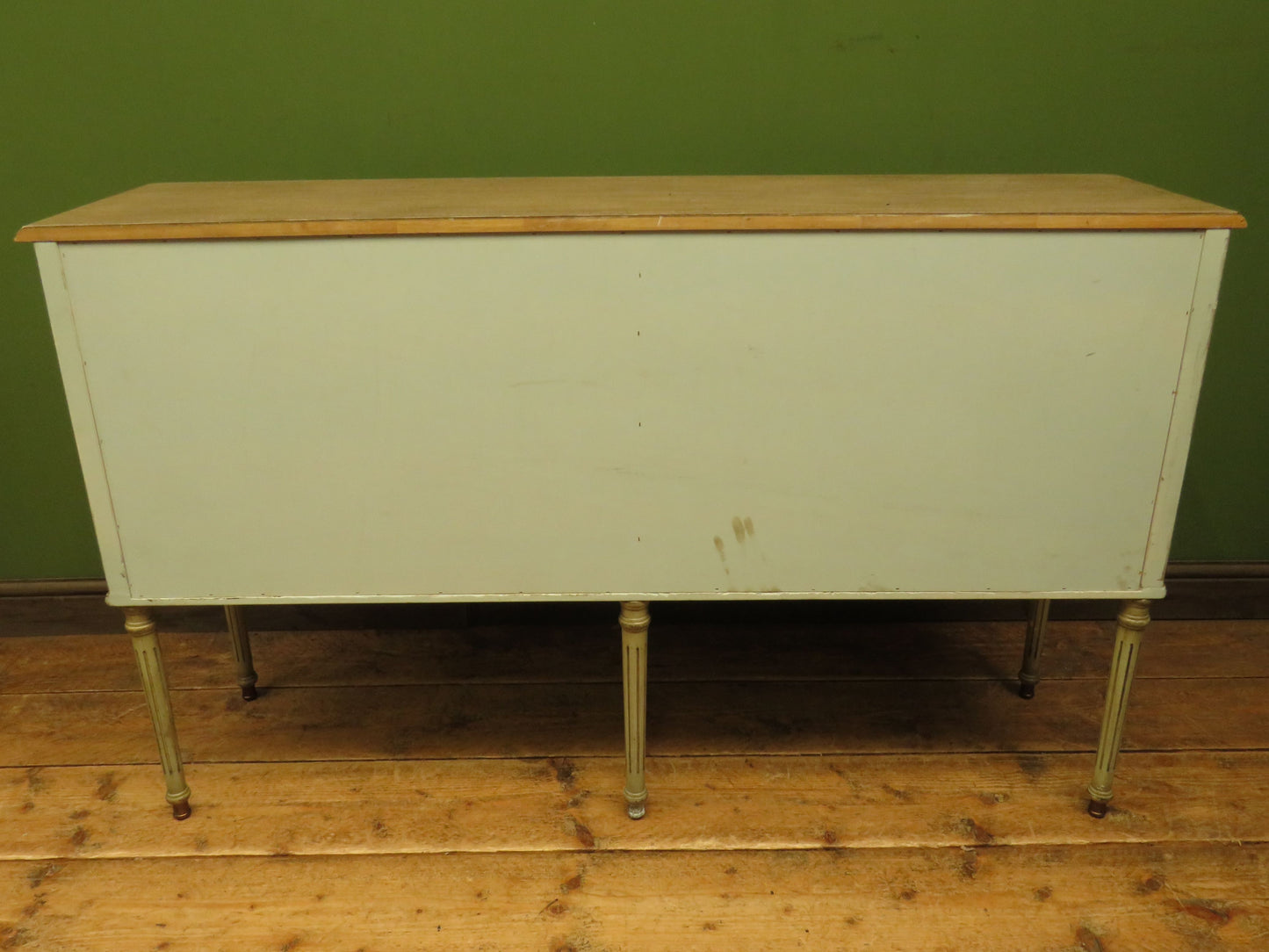 Shabby Chic Griege Display Sideboard with Glazed Doors