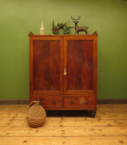 Antique Irish Linen Press Cupboard from Merrion Castle, Dublin