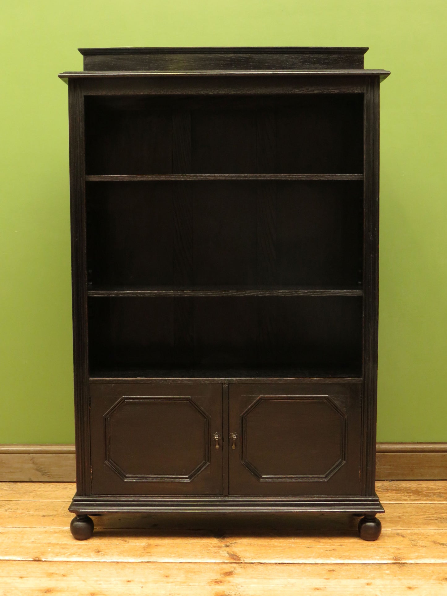 Ebonised Oak Book Shelves