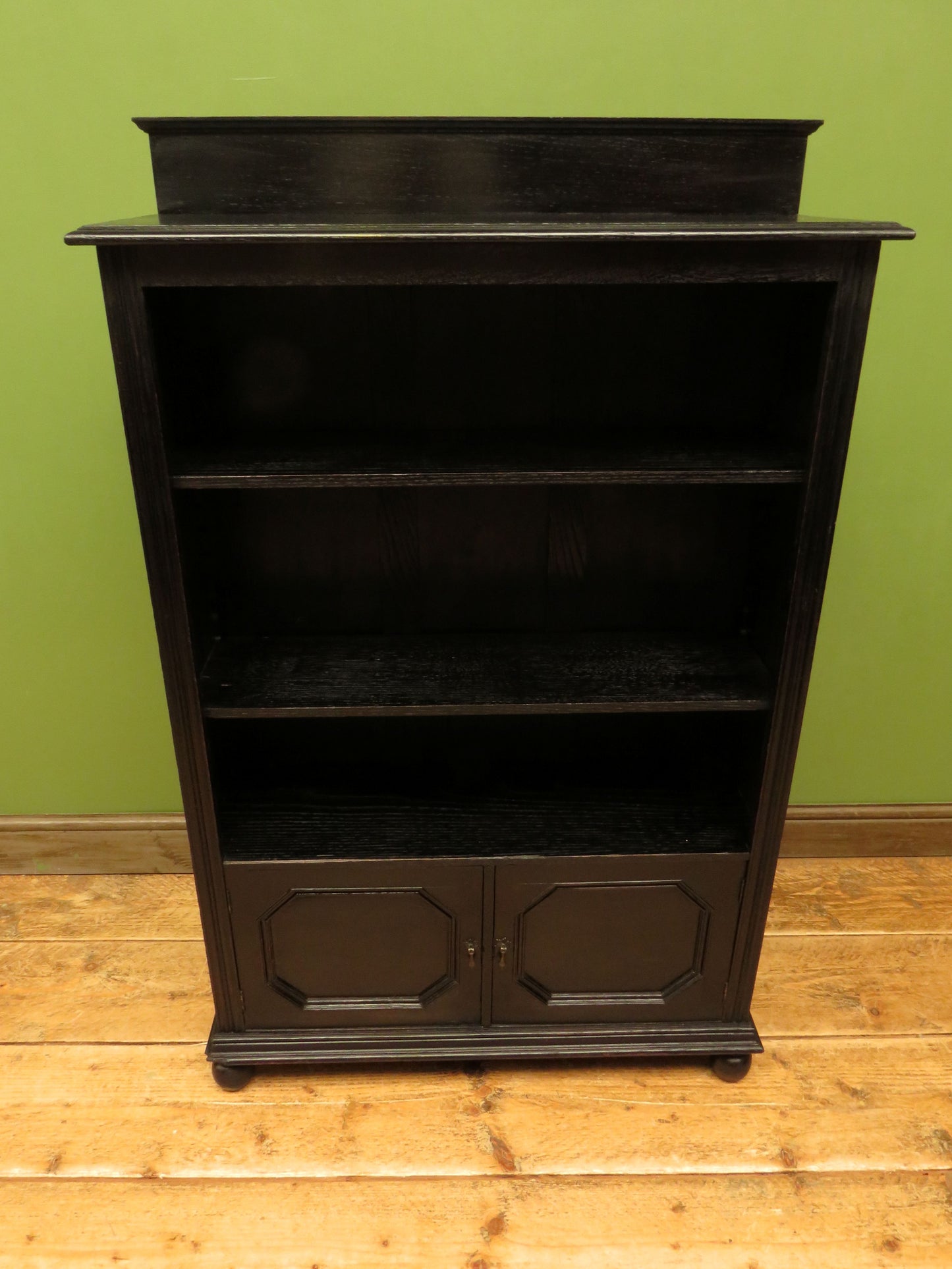 Ebonised Oak Book Shelves
