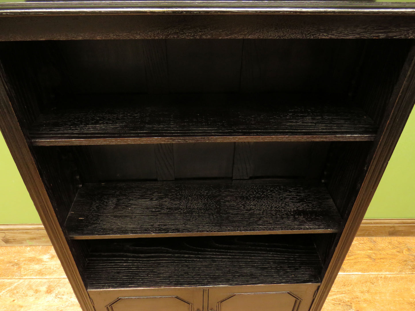 Ebonised Oak Book Shelves