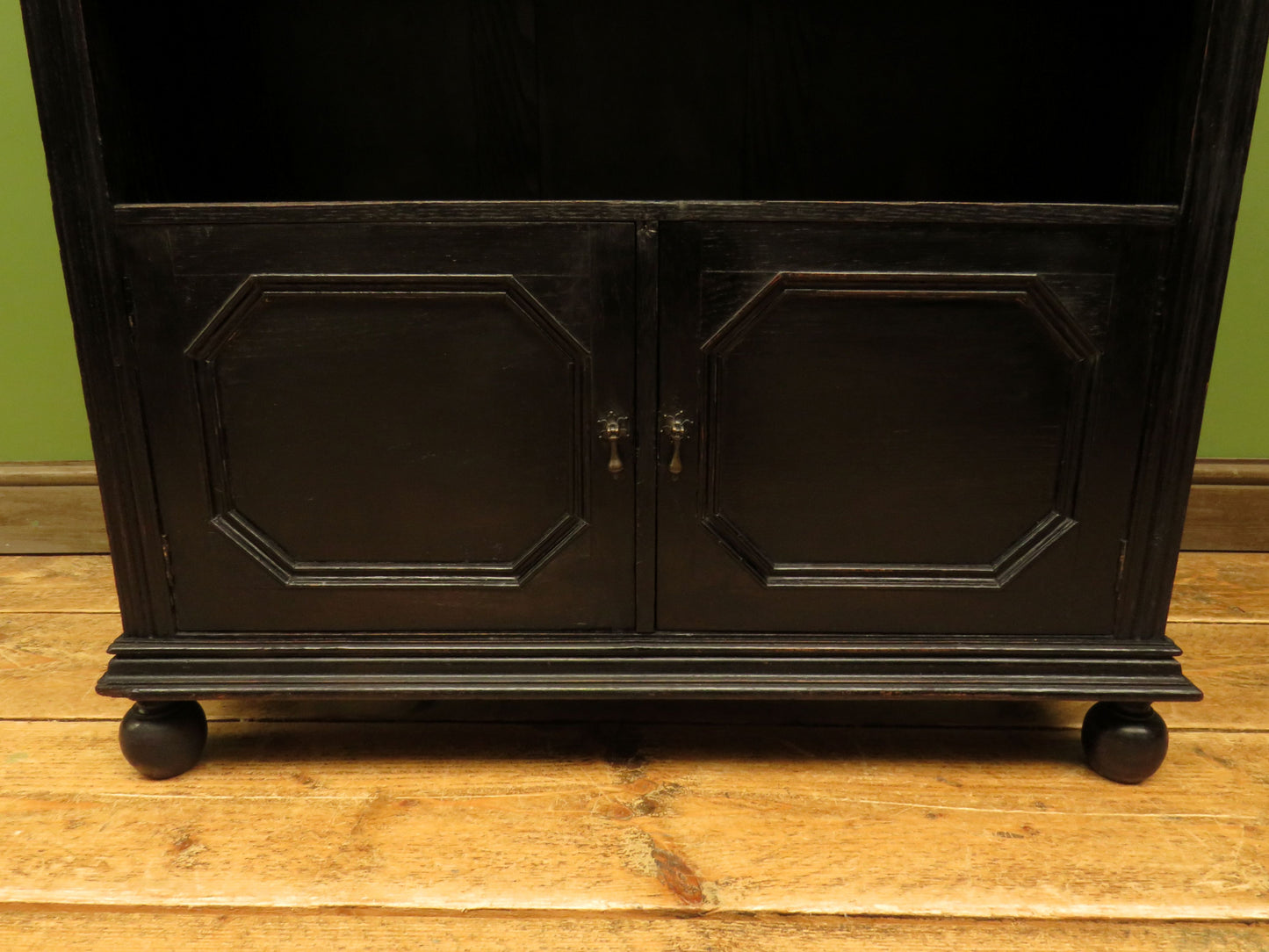 Ebonised Oak Book Shelves