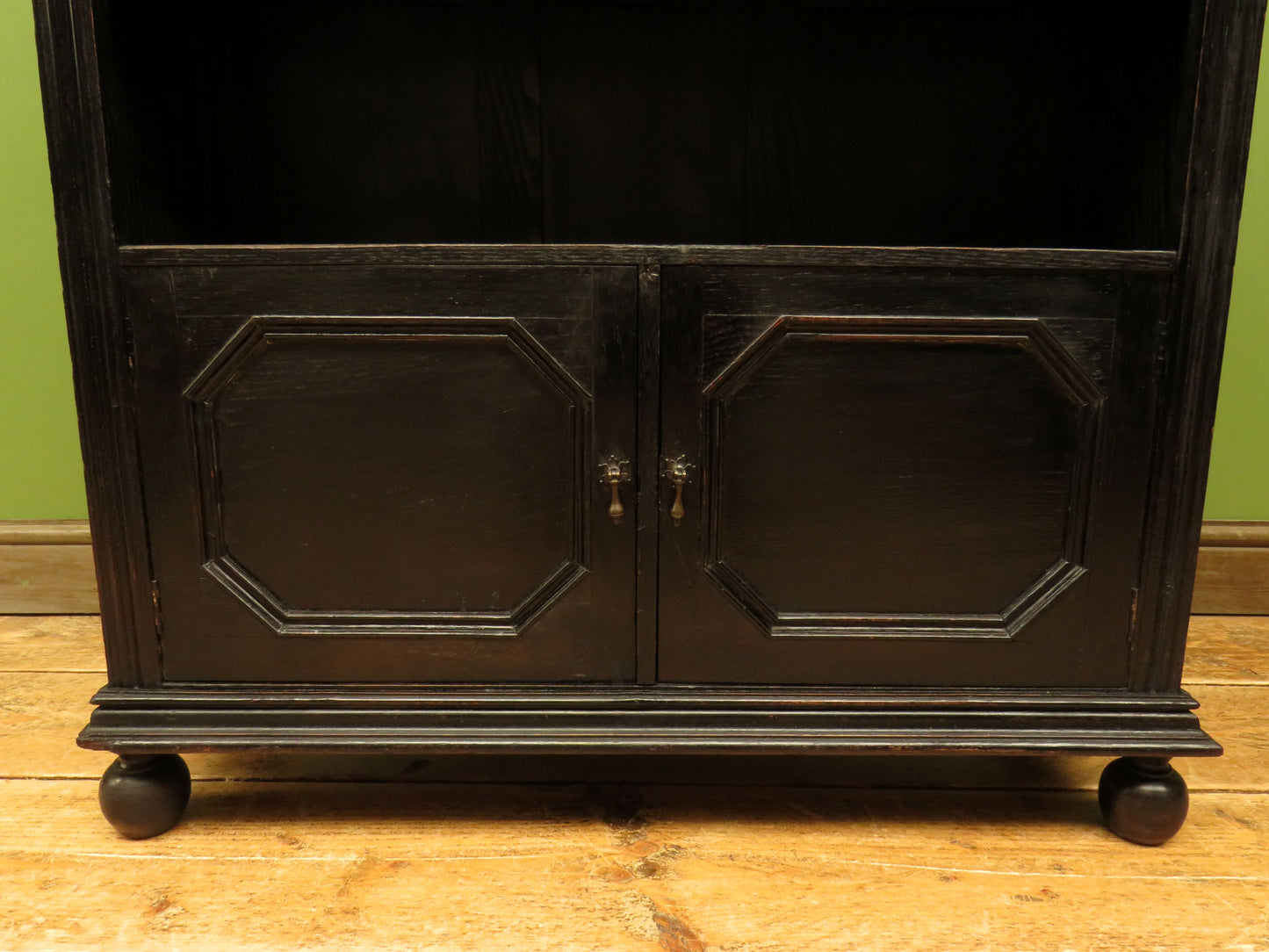 Ebonised Oak Book Shelves