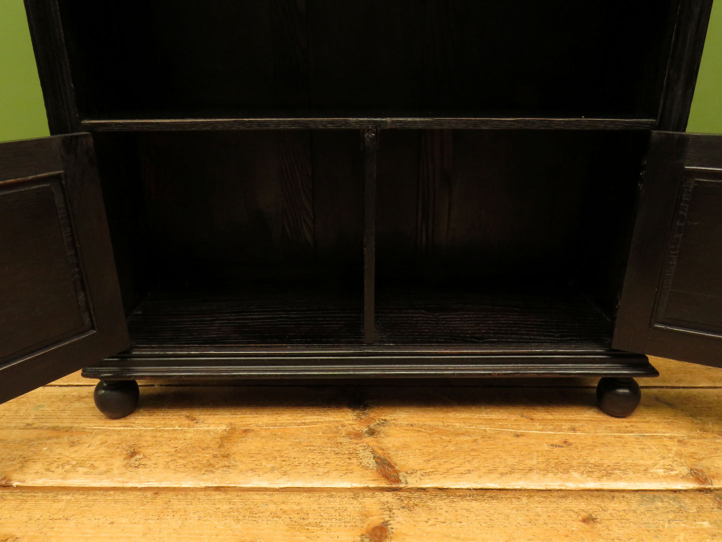 Ebonised Oak Book Shelves
