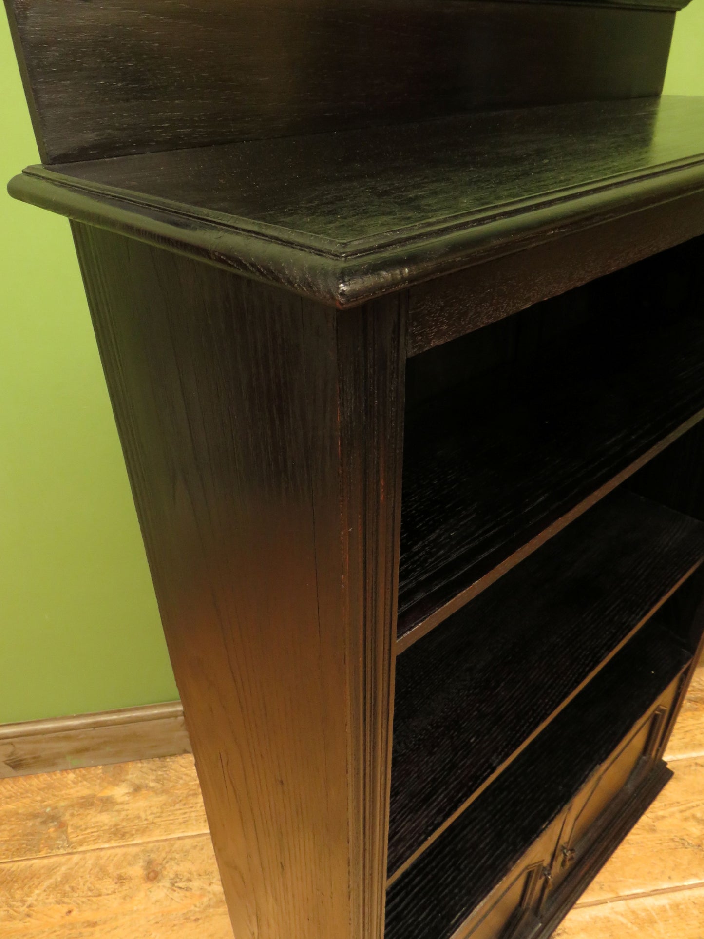 Ebonised Oak Book Shelves