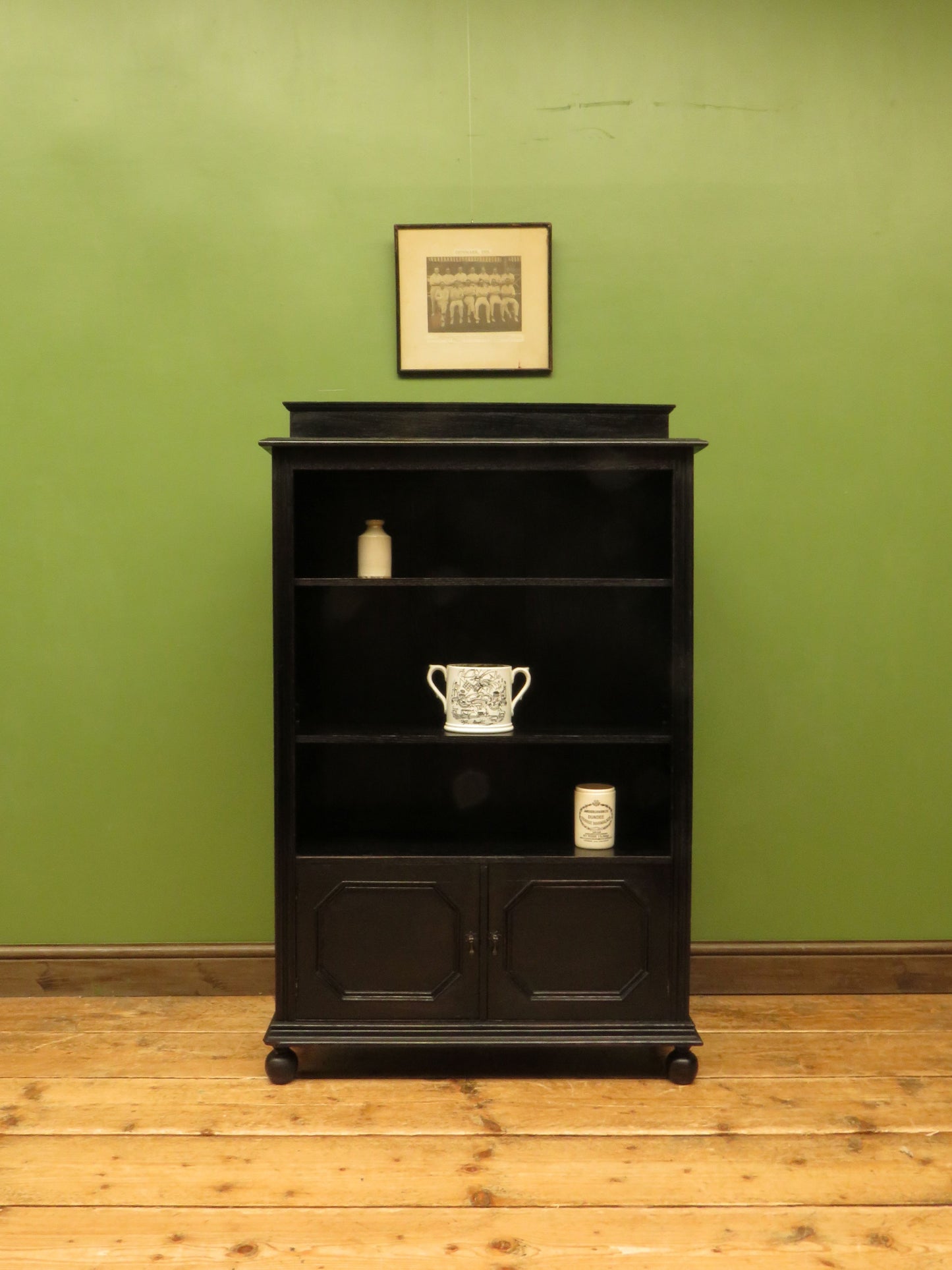 Ebonised Oak Book Shelves